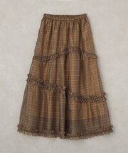 ソフトオーガンジーティアードスカート