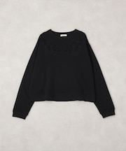 フラワーカットワーク刺繍スウェット