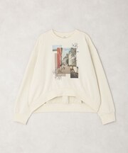 フォトプリントフラワーラインスウェット