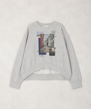 フォトプリントフラワーラインスウェット