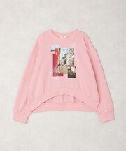 フォトプリントフラワーラインスウェット