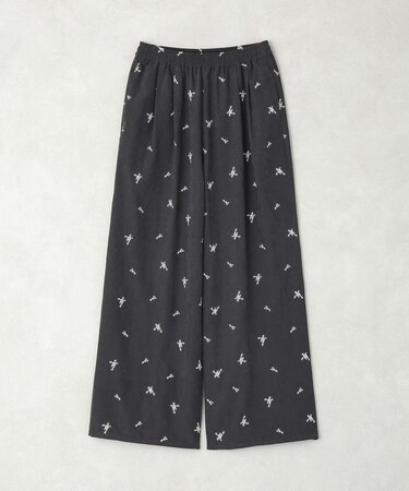 【セットアップ対応】総刺繍リラックスストレートパンツ