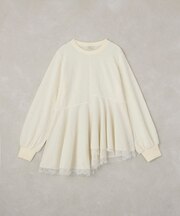 ジャガード異素材切替プルオーバー