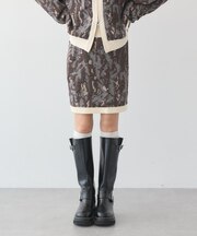 【セットアップ対応】ラメジャガードミニスカート