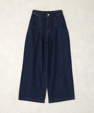 フロントキリカエワイドデニムパンツ