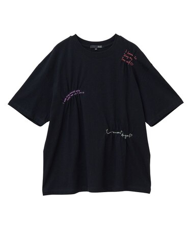 ・SUGAR SPOON ギャザーロゴ刺繍TEE