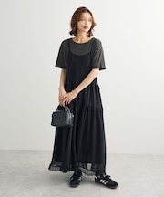 ・Petit Fleur シアーティアードキャミワンピ