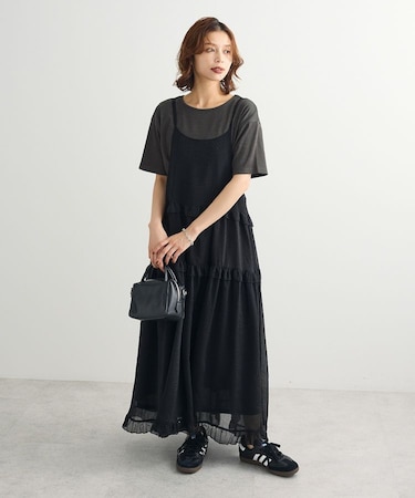 ・Petit Fleur シアーティアードキャミワンピ