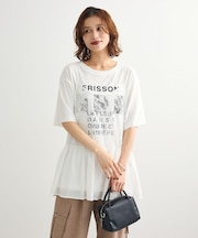 SET2点フォトＴシャツ+レースキャミビスチェ