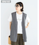 麻調ミディ丈ZIPベスト