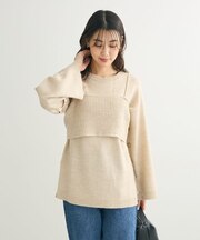 SET2点 ニットキャミ+ニットチュニック