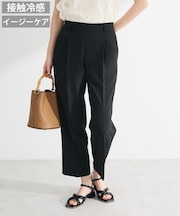 きれいシルエット麻調パンツ(テーパード)