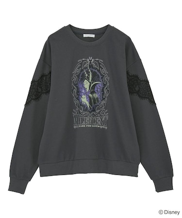 VILLAINS/レースドッキングプリントスウェット