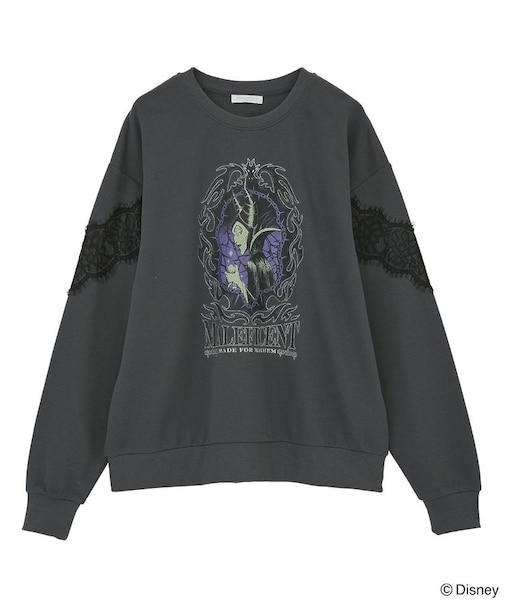 VILLAINS/レースドッキングプリントスウェット