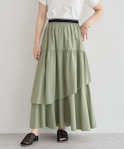 ウエストラインフリルティアードスカート