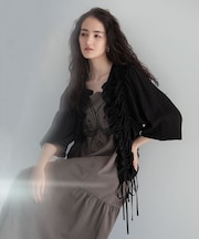 ■ESCARシアーギンガムシャーリングカーディガン