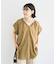 ドロストネックフレンチスリーブブラウス