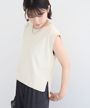 ・Petit Fleur ノースリリネンライクニット