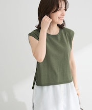 ・Petit Fleur ノースリリネンライクニット