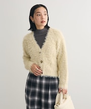 ・Petit Fleur シャギーニットカーディガン
