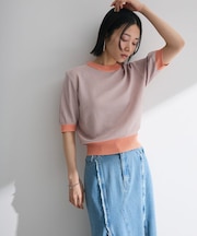 ・swing by マルチカラージャカードニット