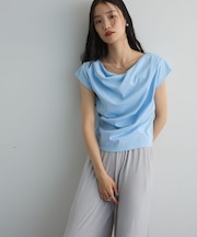 ドレープオフショルフレンチ袖Tシャツ