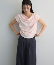 ドレープオフショルフレンチ袖Tシャツ