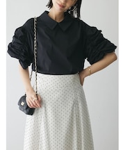 ギャザースリーブブラウス