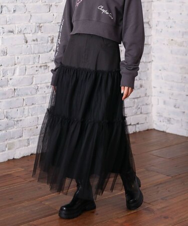 ・ELENCARE DUE ハイブリットティアードスカート