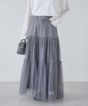 ・ELENCARE DUE ハイブリットティアードスカート