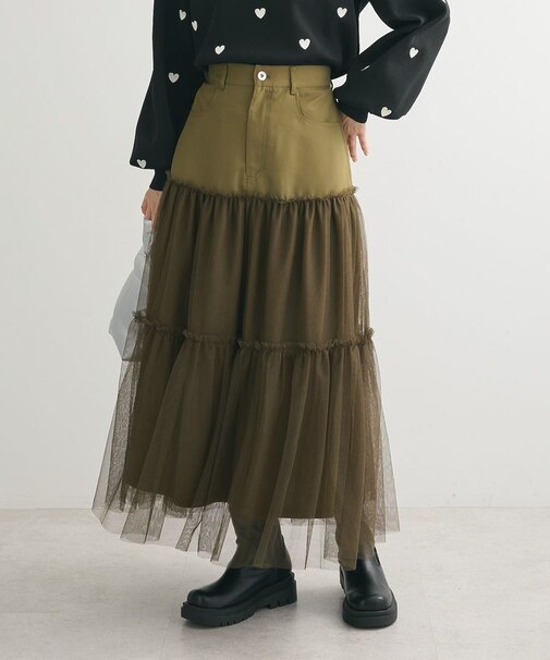 ・ELENCARE DUE ハイブリットティアードスカート
