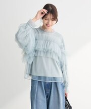 ・ELENCARE DUE チュールドッキングブラウス