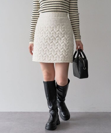 ・swing by ハートキルトミニスカート