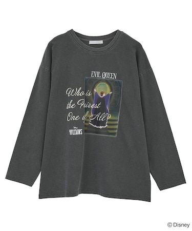 VILLAINS/ピグメントプリント長袖Tシャツ