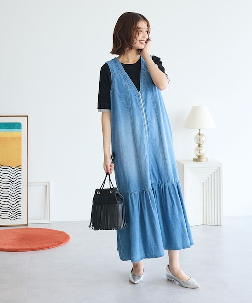 Sugar Grossのワンピース CUBE SUGAR ワンピース SUGAR/キューブシュガー 6.5oz デニムx