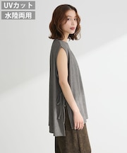 サイドリボンノースリーブチュニック