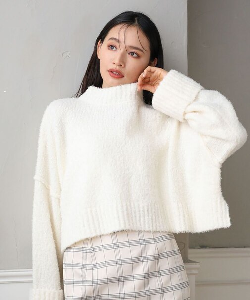 ・Petit Fleur ブークレワイドニット