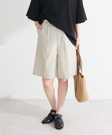 ・ELENCARE DUE ストライプショートパンツ
