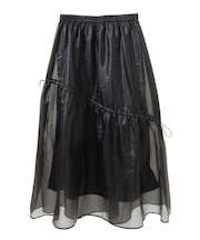 シアーシャイニードロストティアードスカート