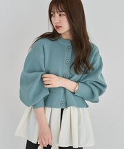 ・ELENCARE DUE スソレイヤーニットカーディガン