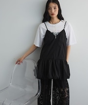 裾バルーンキャミワンピース