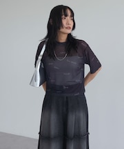 ロゴ入りチュールトップス