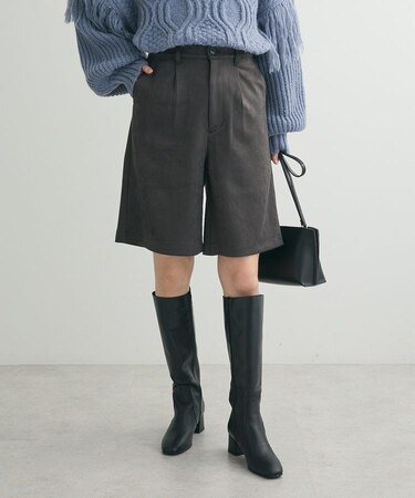・ELENCARE DUE スエードポンチハーフパンツ