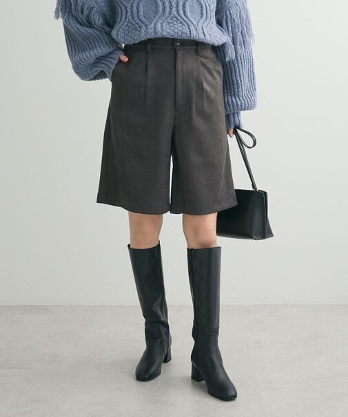 ・ELENCARE DUE スエードポンチハーフパンツ