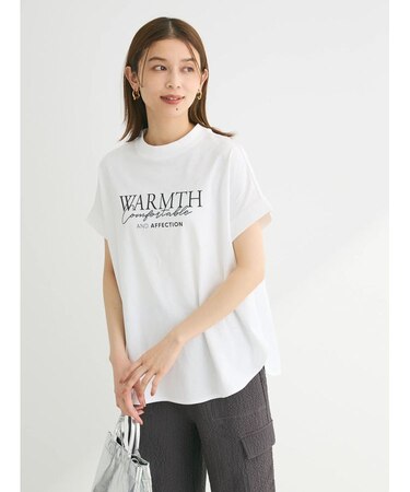 フレンチスリーブ筆記体刺繍ロゴプルオーバー