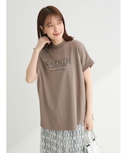 フレンチスリーブ筆記体刺繍ロゴプルオーバー