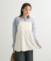 ラメフリンジカットキャミソールビスチェ