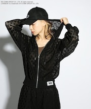 ■LOVEBOAT フラワーメッシュパーカー