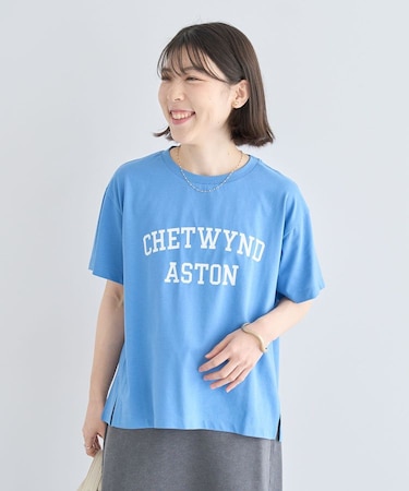 汗染み防止カレッジロゴボックスTシャツ