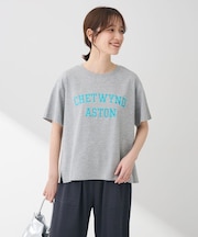 汗染み防止カレッジロゴボックスTシャツ